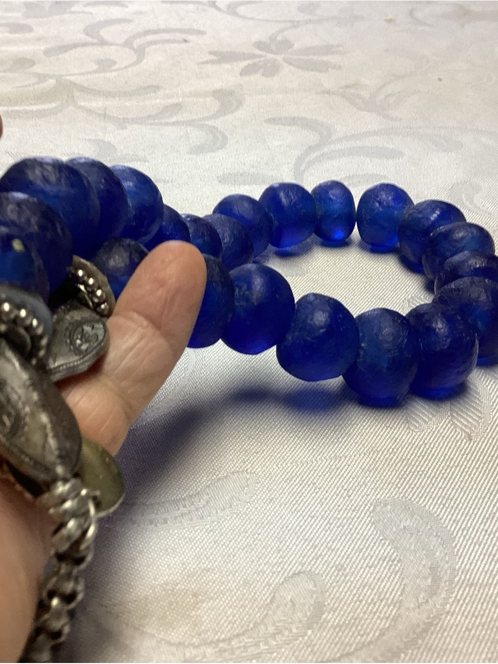 Bold Cobalt Blue Glass. Stunning Bead Necklace💙💙💙💙💙 - Picture 5 of 9